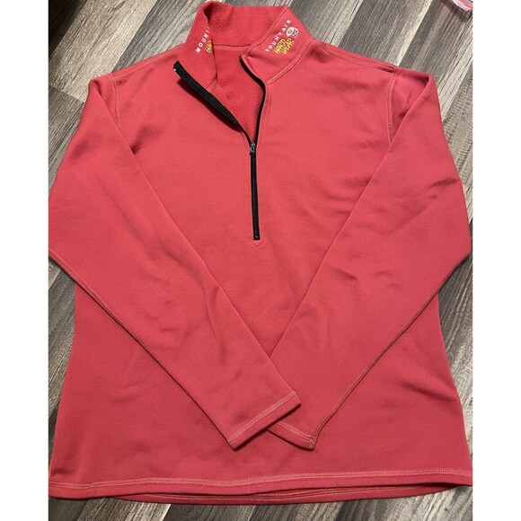 Mountain Hardwear Sweater Womens Medium pink Quarter Zip Pullover Sweatshirt USA - Picture 1 of 10